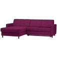 ECKSOFA in Webstoff Lila  - Lila/Schwarz, Design, Kunststoff/Textil (165/257cm) - Xora