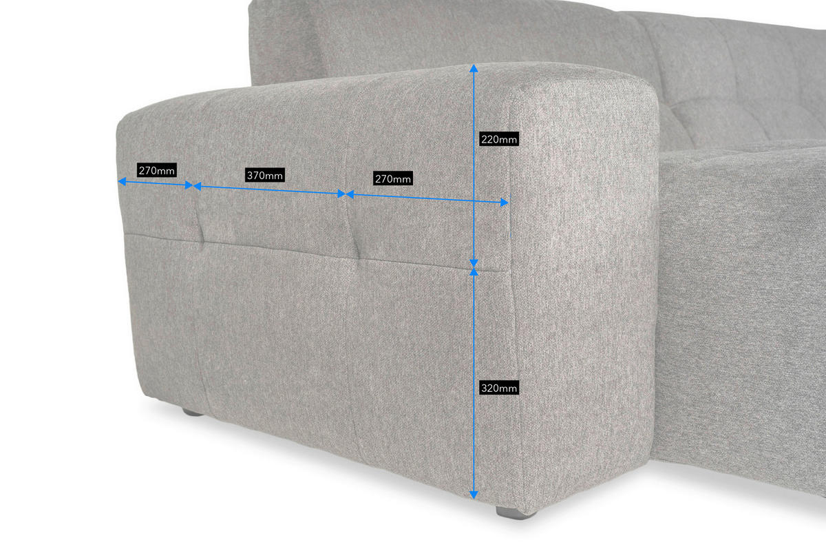 ECKSOFA Salbeigrün Webstoff  - Salbeigrün/Schwarz, KONVENTIONELL, Kunststoff/Textil (295/157cm) - Carryhome