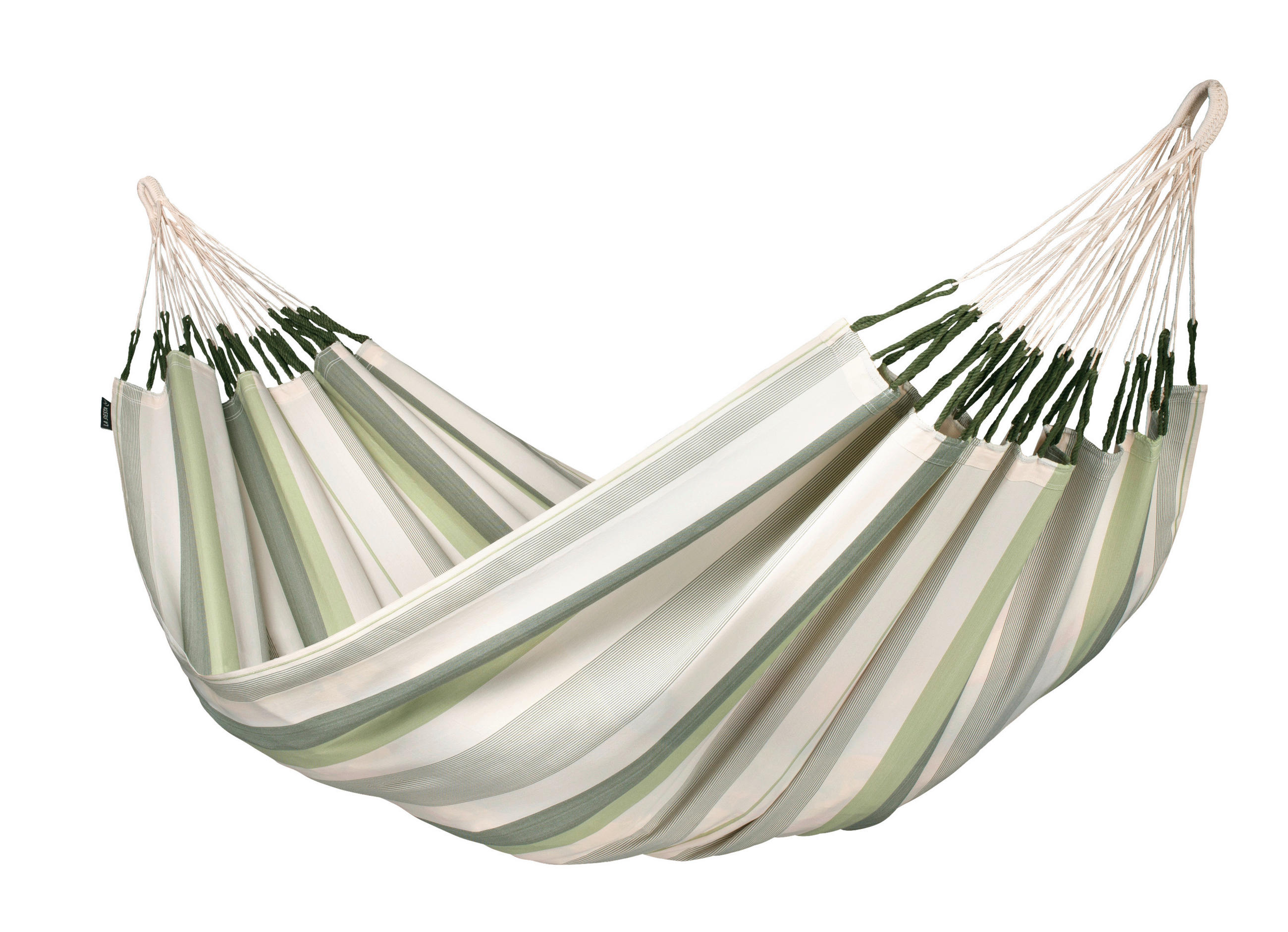 HÄNGEMATTE double outdoor  - Weiß/Hellgrün, KONVENTIONELL, Textil (160/350cm) - La Siesta