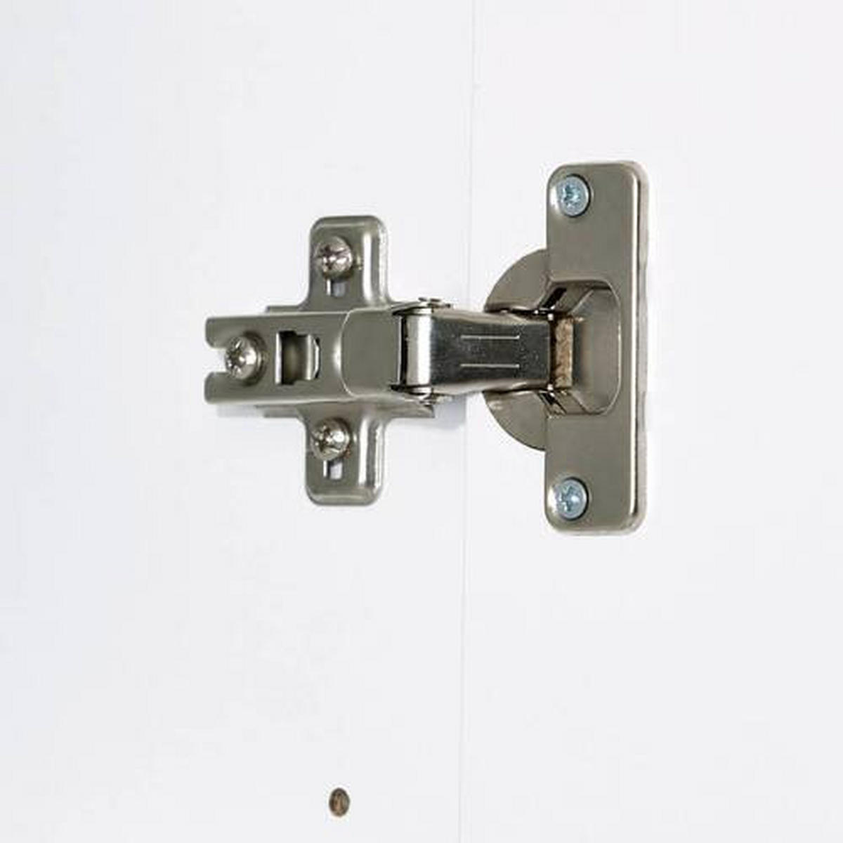 DREHTÜRENSCHRANK 250/221/60 cm 5-türig Weiß  - Silberfarben/Weiß, MODERN, Holzwerkstoff/Metall (250/221/60cm) - MID.YOU