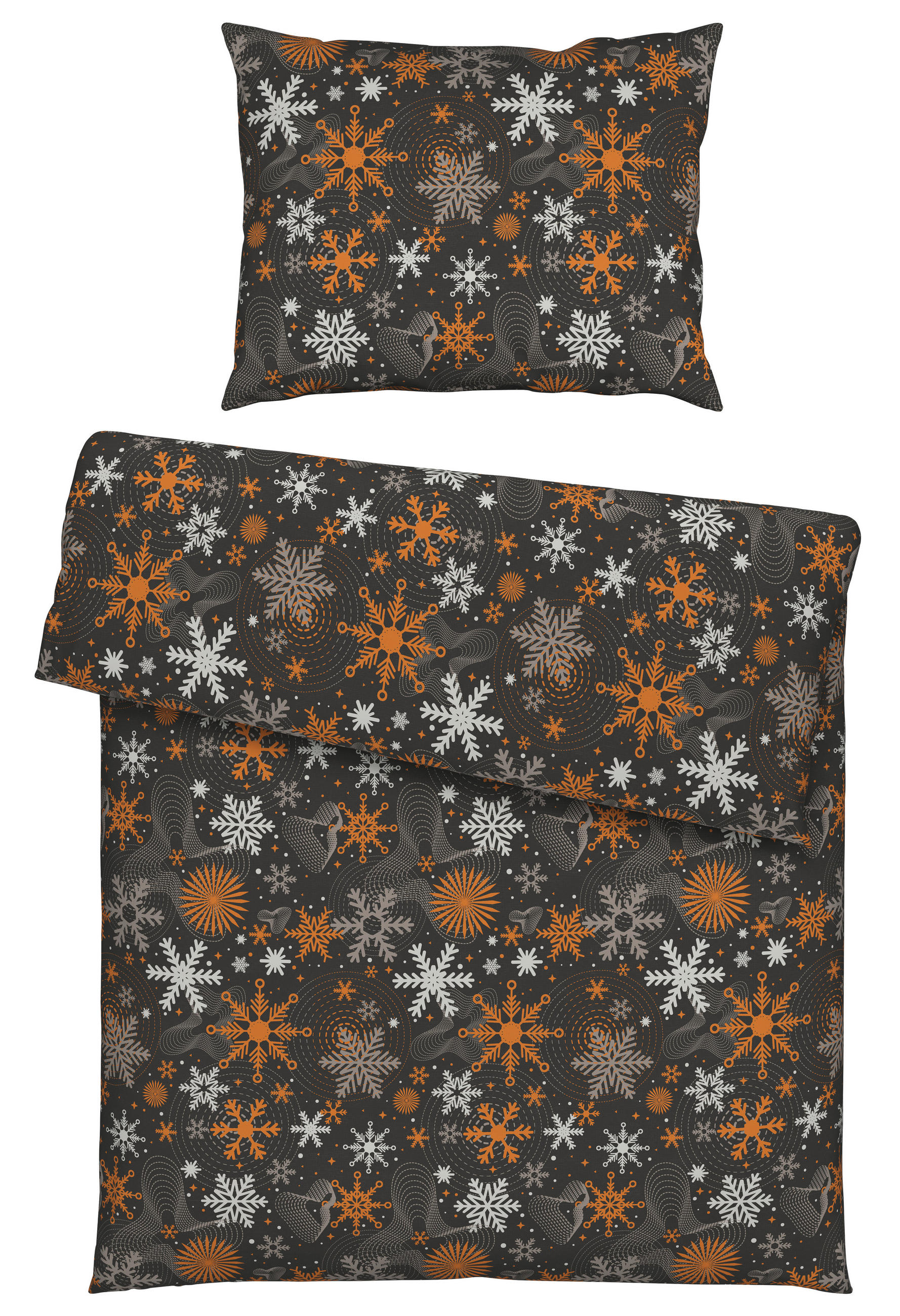 POSTEĽNÁ BIELIZEŇ, flanel, béžová, antracitová, 140/200 cm - antracitová/béžová, Konventionell, textil (140/200cm) - Esposa