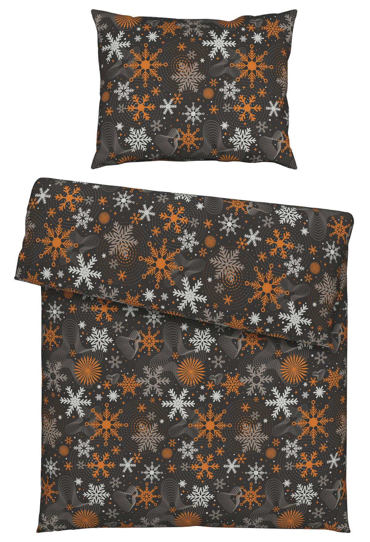 POSTEĽNÁ BIELIZEŇ, flanel, béžová, antracitová, 140/200 cm - antracitová/béžová, Konventionell, textil (140/200cm) - Esposa