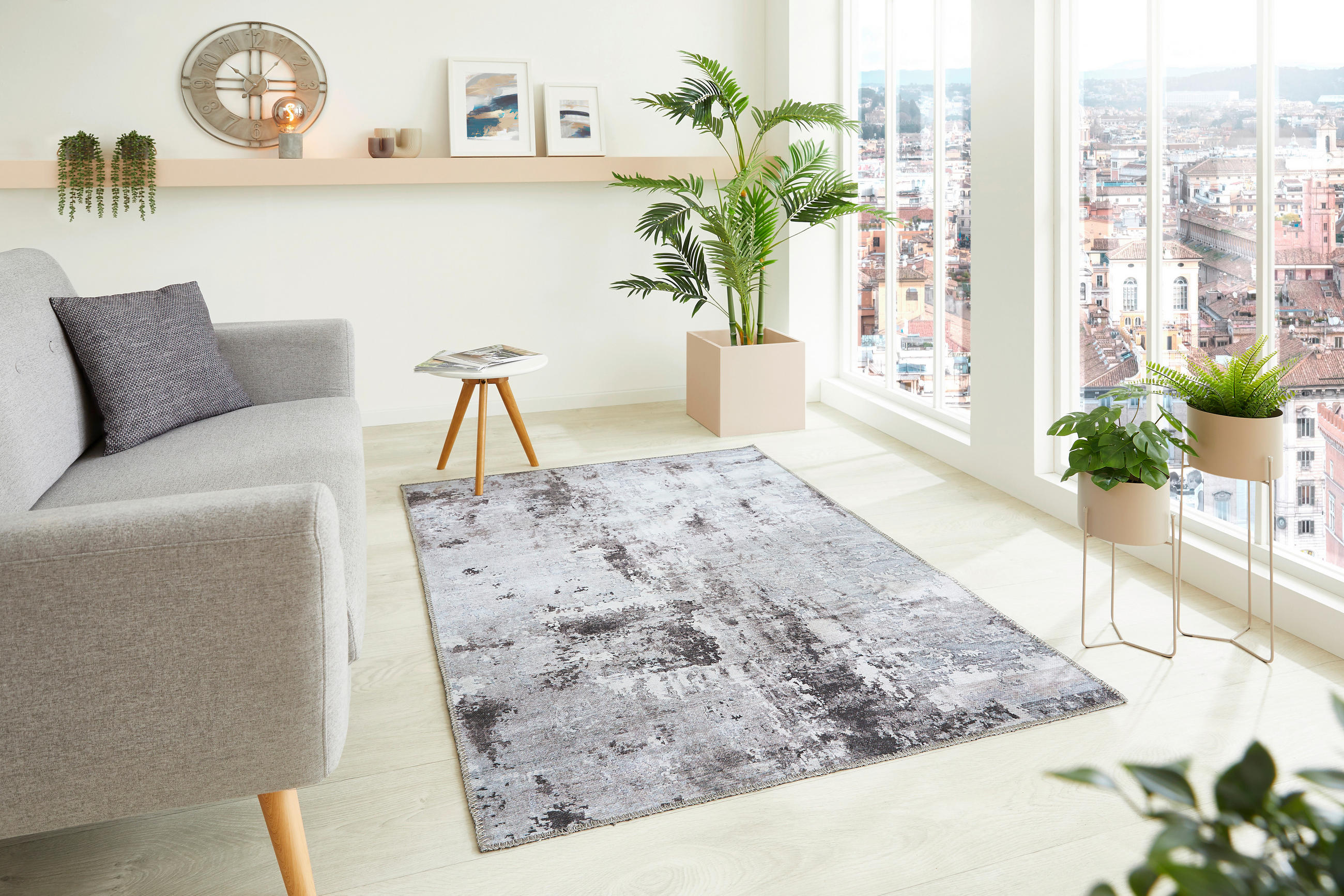 VINTAGE-TEPPICH Lago 200/290 cm  in Anthrazit, Grau  - Anthrazit/Grau, Design, Textil (200/290cm) - Novel