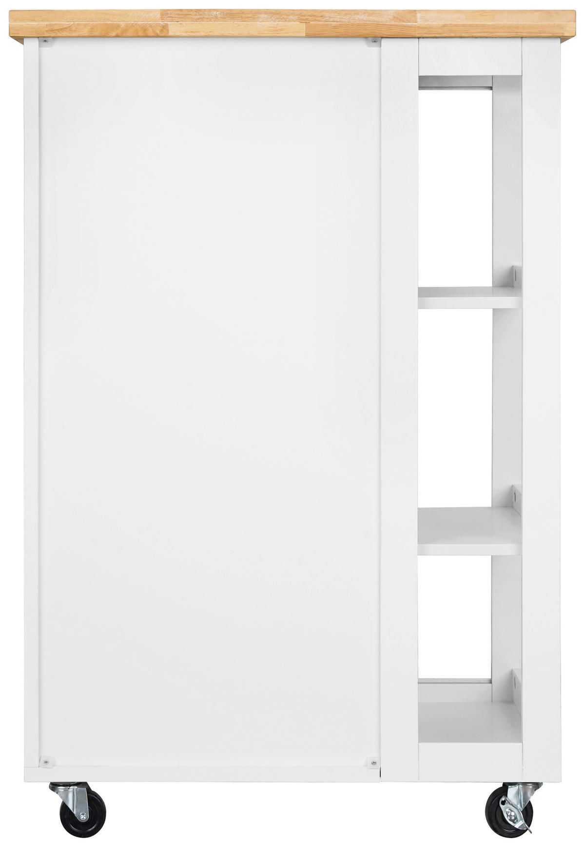 KÜCHENINSEL   in Naturfarben, Weiß  - Messingfarben/Weiß, Basics, Glas/Holz (60/90/40cm) - MID.YOU