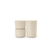 Förvaringsburkar set  - beige, Basics, plast (15.2/11.4/7.6cm) - Brabantia