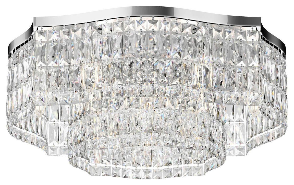 DECKENLEUCHTE     - Chromfarben, Basics, Glas/Metall (60/25/60cm) - MAYTONI