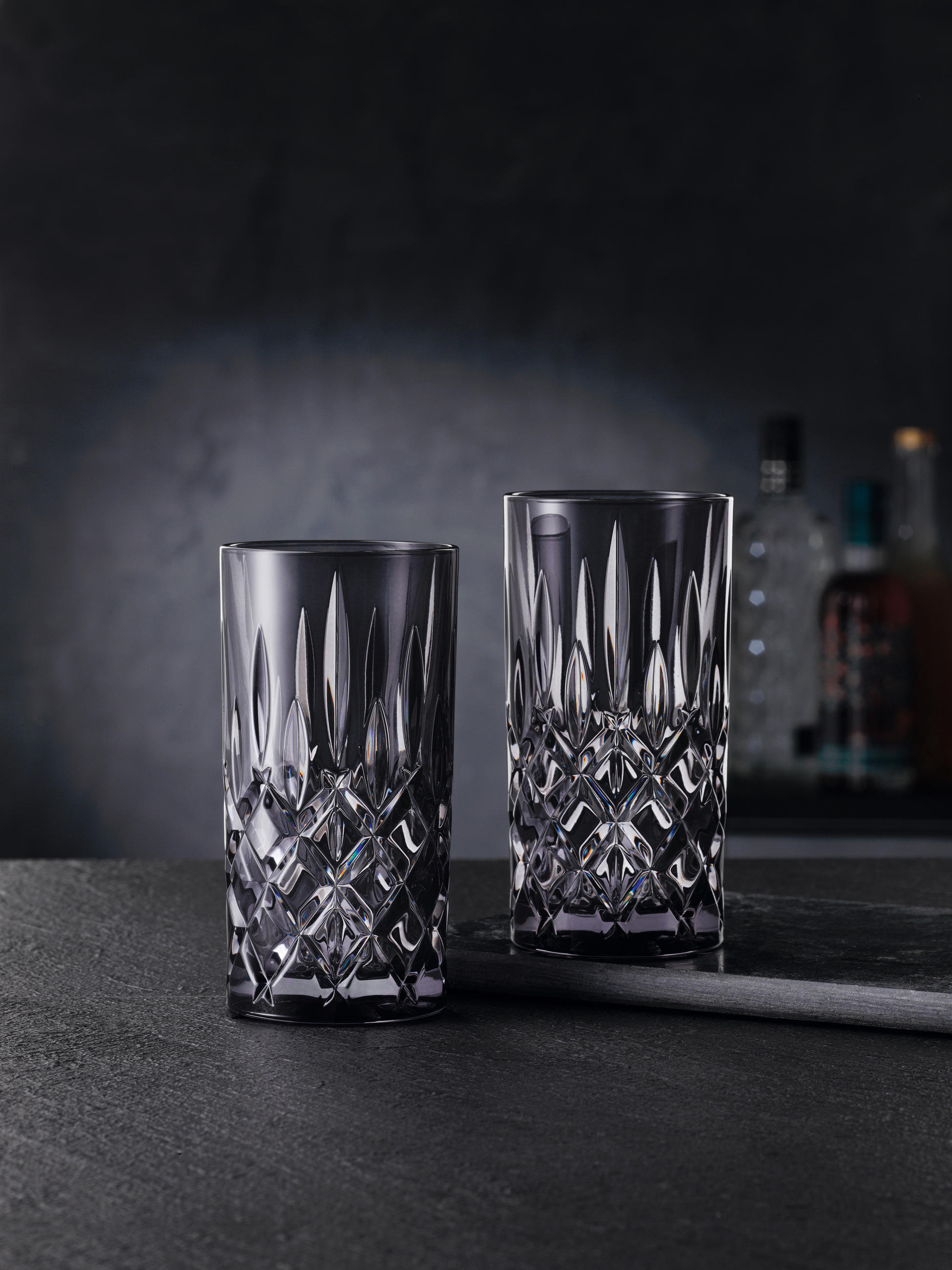 LONGDRINKGLAS 395 ml 2-teilig  - Dunkelgrau, LIFESTYLE, Glas - Nachtmann