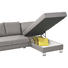 ECKSCHLAFSOFA Grau - Chromfarben/Grau, Design, Textil/Metall (260/90/245cm) - Bali