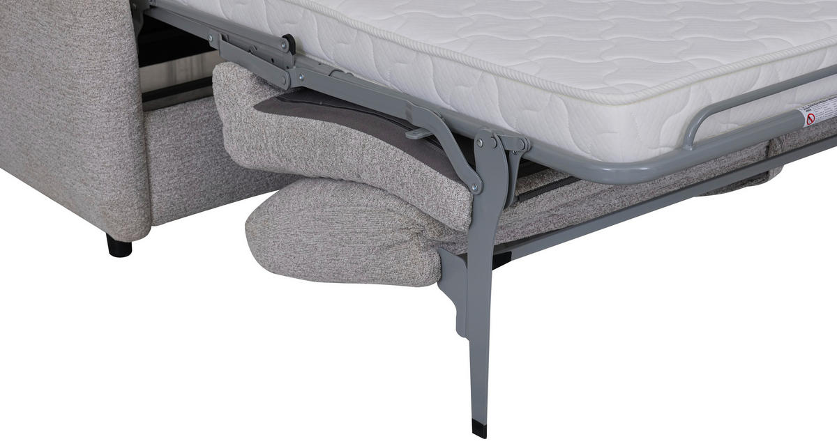 ZOFA S POSTELJNO FUNKCIJO,  siva tekstil  - črna/siva, Design, tekstil (184/91/99cm) - Xora