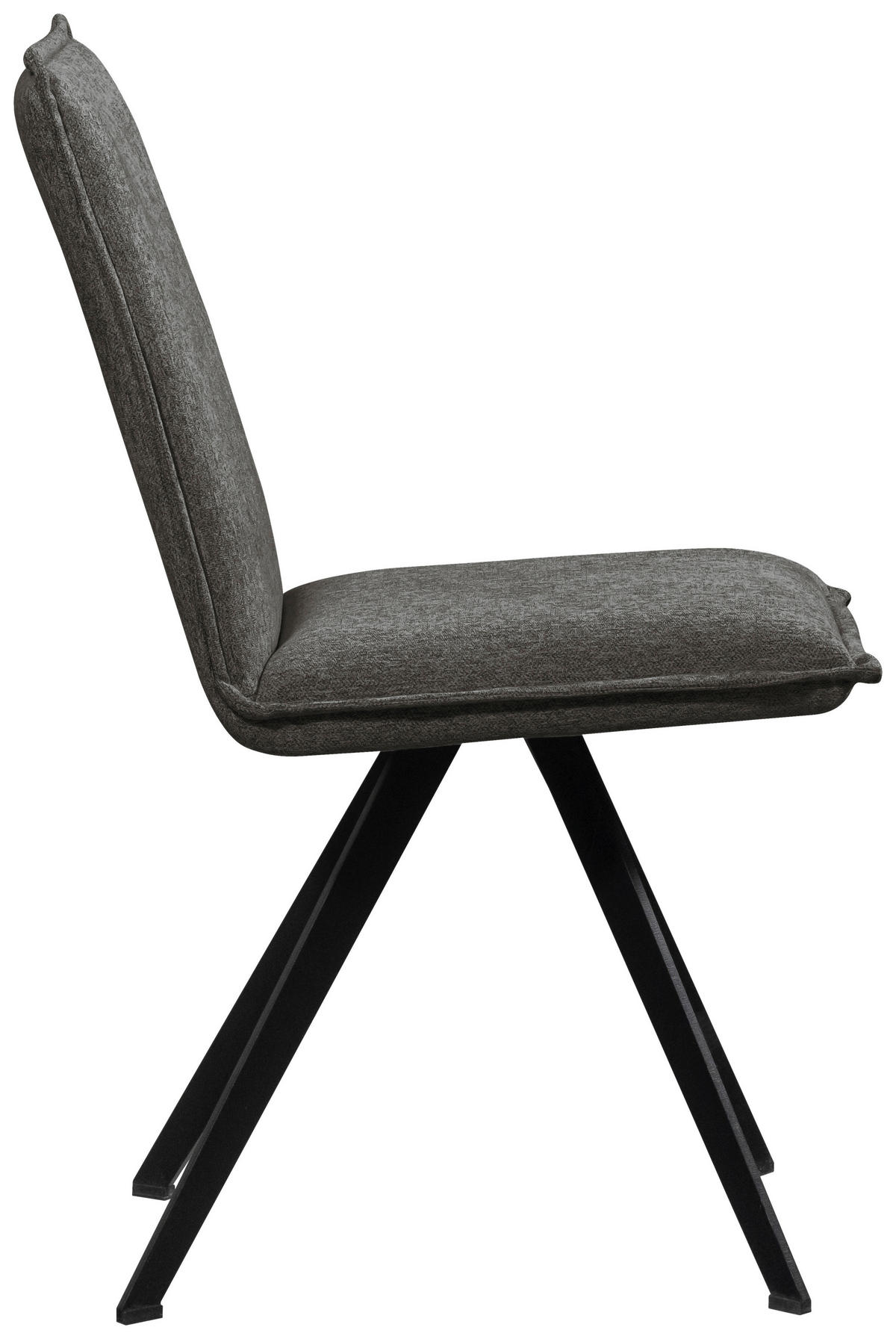 STUHL Webstoff Schwarz Buche massiv  - Schwarz, Basics, Holz/Textil (46/91/61cm) - Carryhome