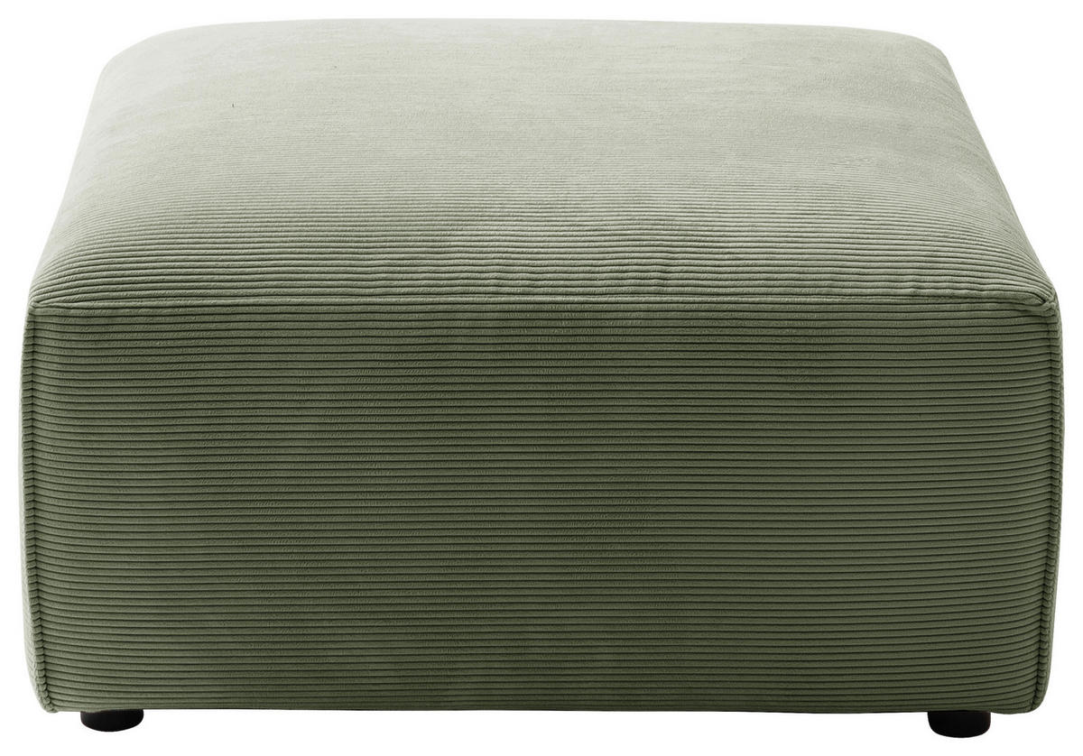 HOCKER in Textil Olivgrün  - Schwarz/Olivgrün, Design, Kunststoff/Textil (80/71/80cm) - Pure Home Lifestyle
