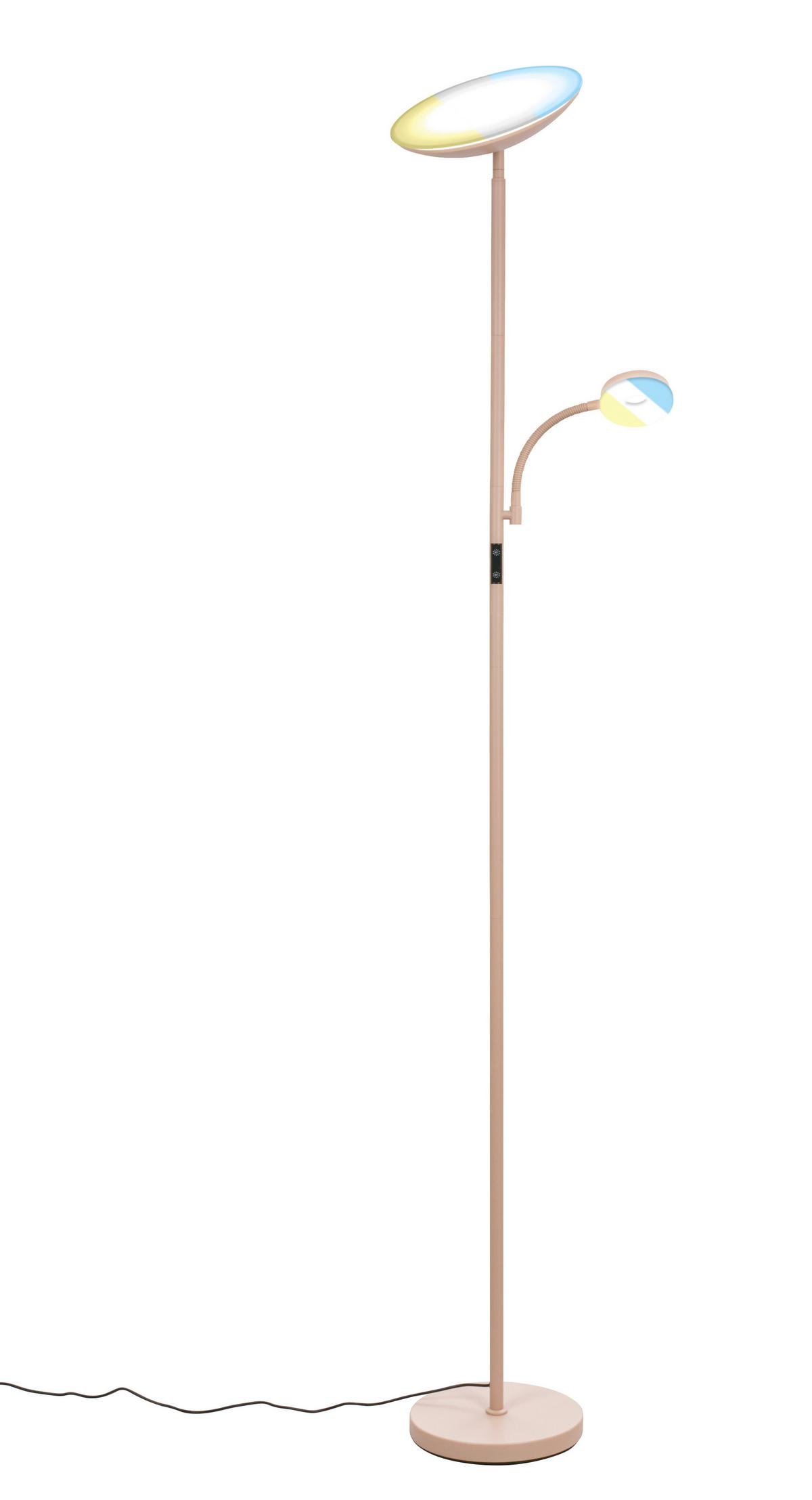 LED ÁLLÓLÁMPA - bézs, Basics, műanyag/fém (26/180cm)