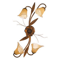 DECKENLEUCHTE    70/40/25 cm  - Bronzefarben, KONVENTIONELL, Glas/Metall (70/40/25cm)