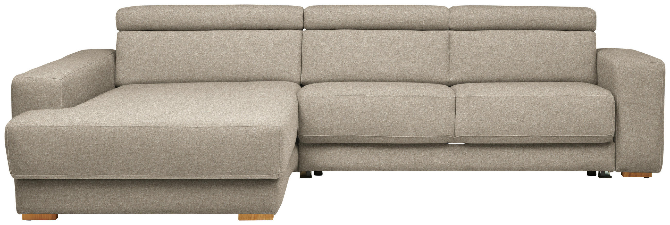 ECKSOFA  in Chenille Sandfarben  206/316 cm  - Sandfarben/Eichefarben, Design, Textil (206/316cm) - Sedda