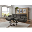 ECKSOFA in Echtleder Dunkelgrau  169/298 cm  - Dunkelgrau/Schwarz, Design, Leder/Metall (169/298cm) - Dieter Knoll