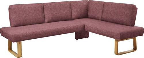 ECKBANK 240/174 cm  in Rosa, Eichefarben  - Eichefarben/Rosa, Design, Holz/Textil (240/174cm) - Dieter Knoll
