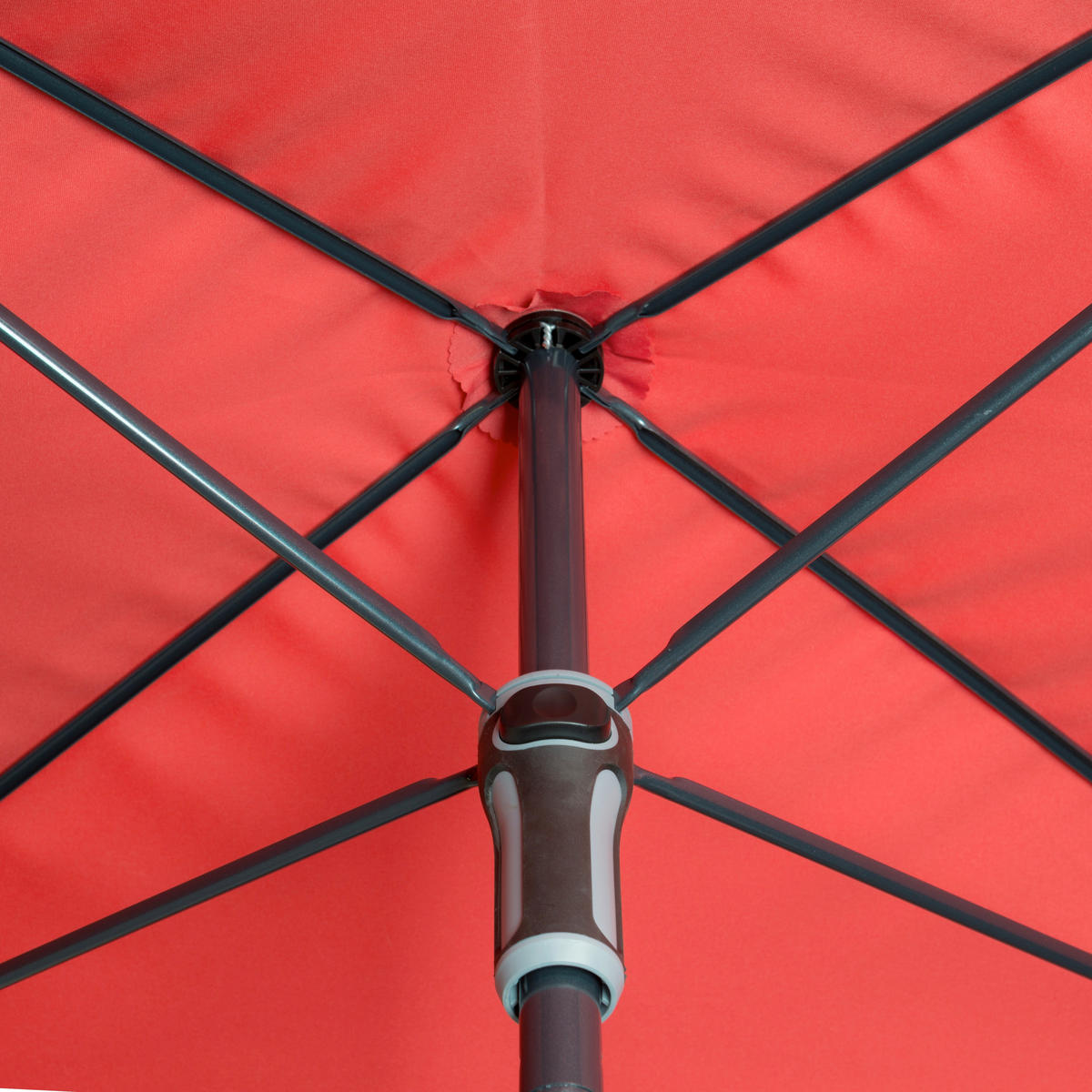 SONNENSCHIRM  185/120 cm  - Anthrazit/Rot, Basics, Textil/Metall (185/120cm) - Doppler