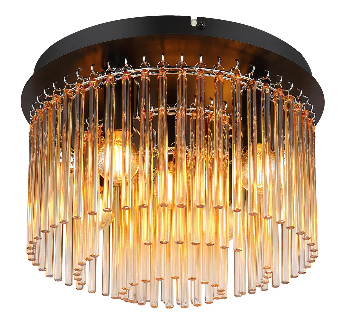 DECKENLEUCHTE  32/23 cm    - Klar/Chromfarben, LIFESTYLE, Glas/Metall (32/23cm) - Globo