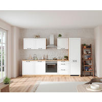 MODULKÖK UTAN VITVAROR 300 cm   i vit, ek Wotan  - vit/ek Wotan, Lifestyle, metall/trämaterial (300cm) - Held