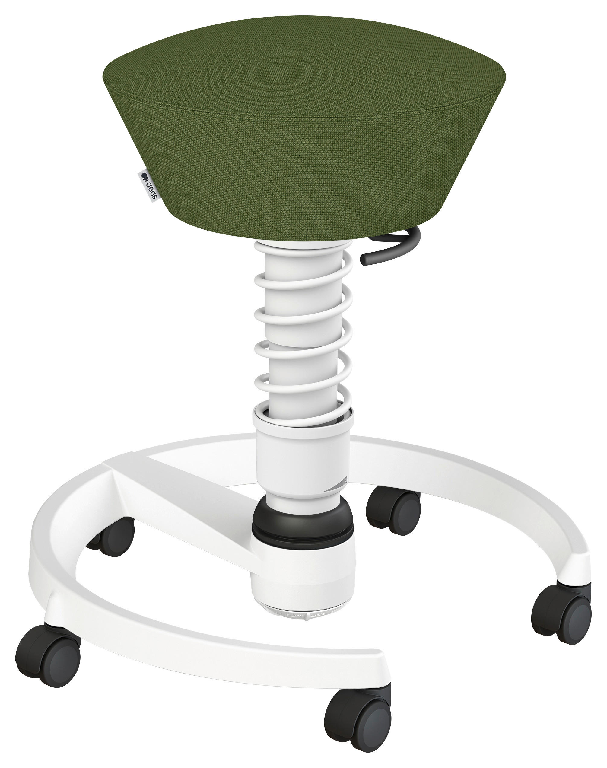 BÜROHOCKER   Grün, Weiss  - Weiss/Grün, Basics, Textil/Metall (55/45,66/55cm) - Aeris