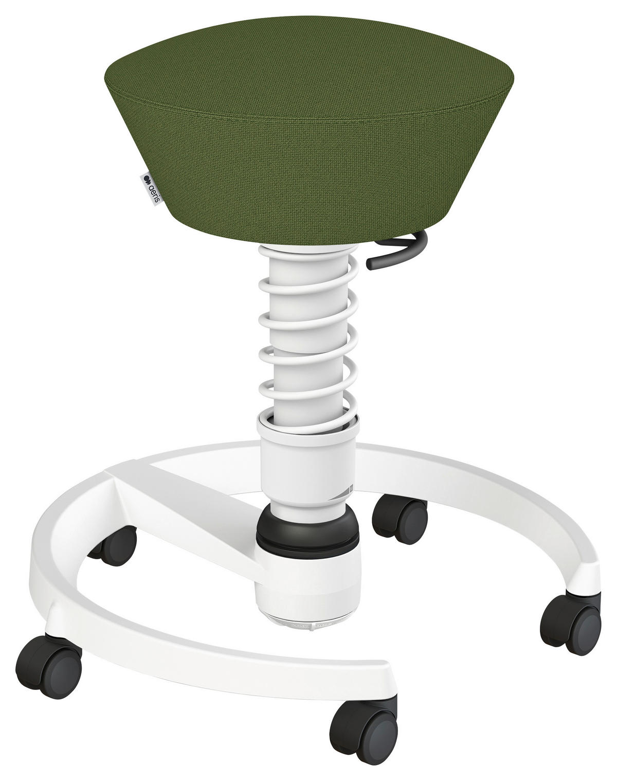 BÜROHOCKER   Grün, Weiss  - Weiss/Grün, Basics, Textil/Metall (55/45,66/55cm) - Aeris