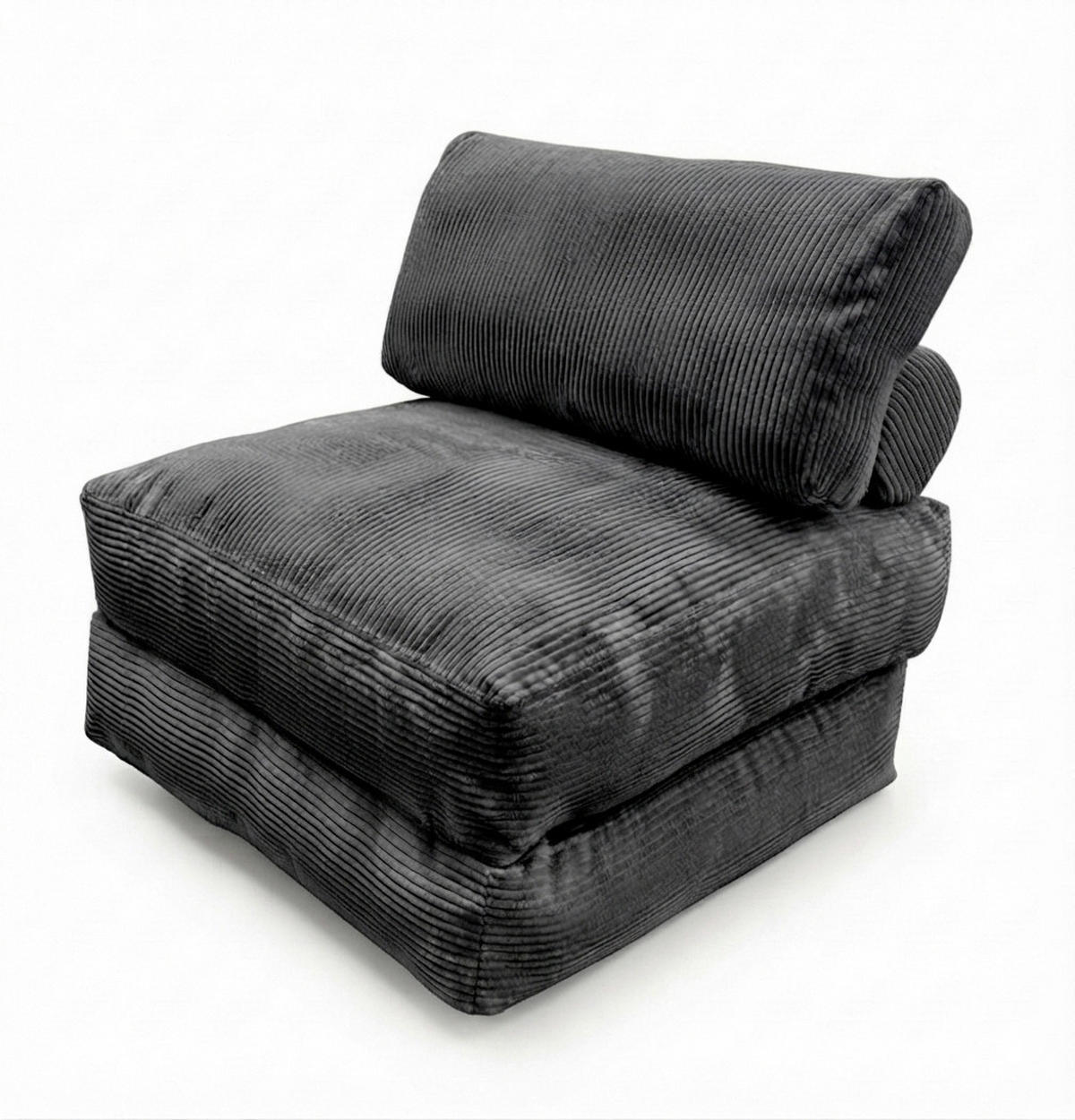 SCHLAFSESSEL Cord Dunkelgrau Rückenkissen  - Dunkelgrau, KONVENTIONELL, Textil (85/80/85cm) - Xora