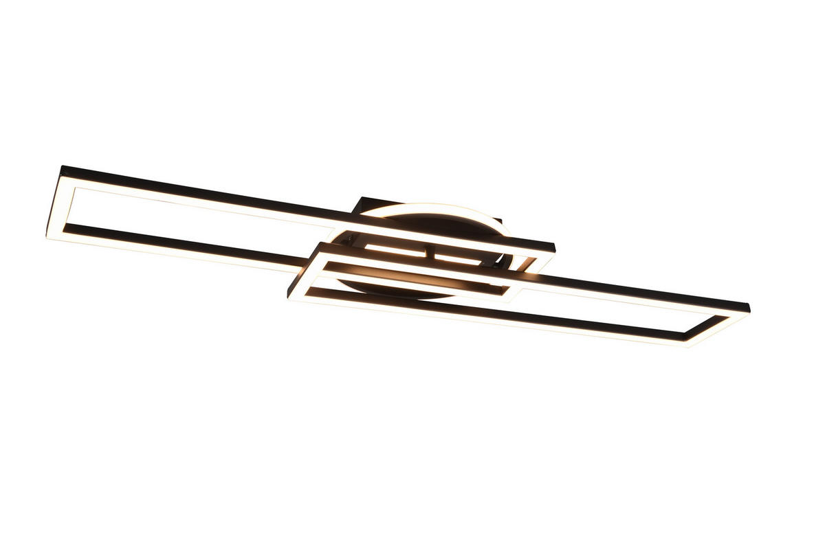 LED-DECKENLEUCHTE Twister 90,5/24,5/8,5 cm   - Schwarz, Basics, Metall (90,5/24,5/8,5cm)
