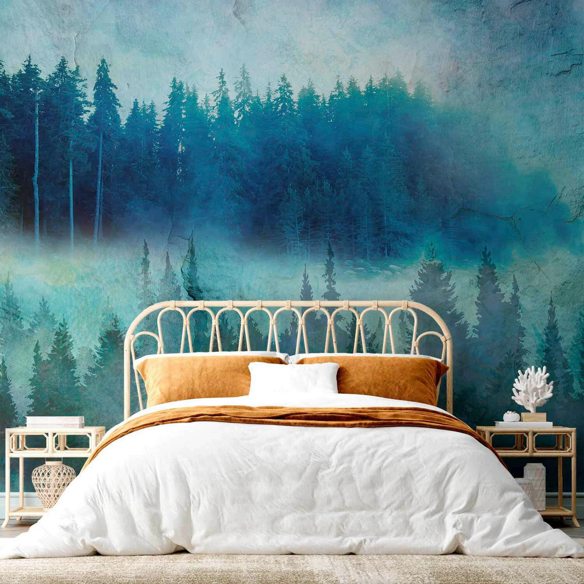 FOTOTAPETE  - Blau/Grün, LIFESTYLE, Textil (400cm) - artgeist