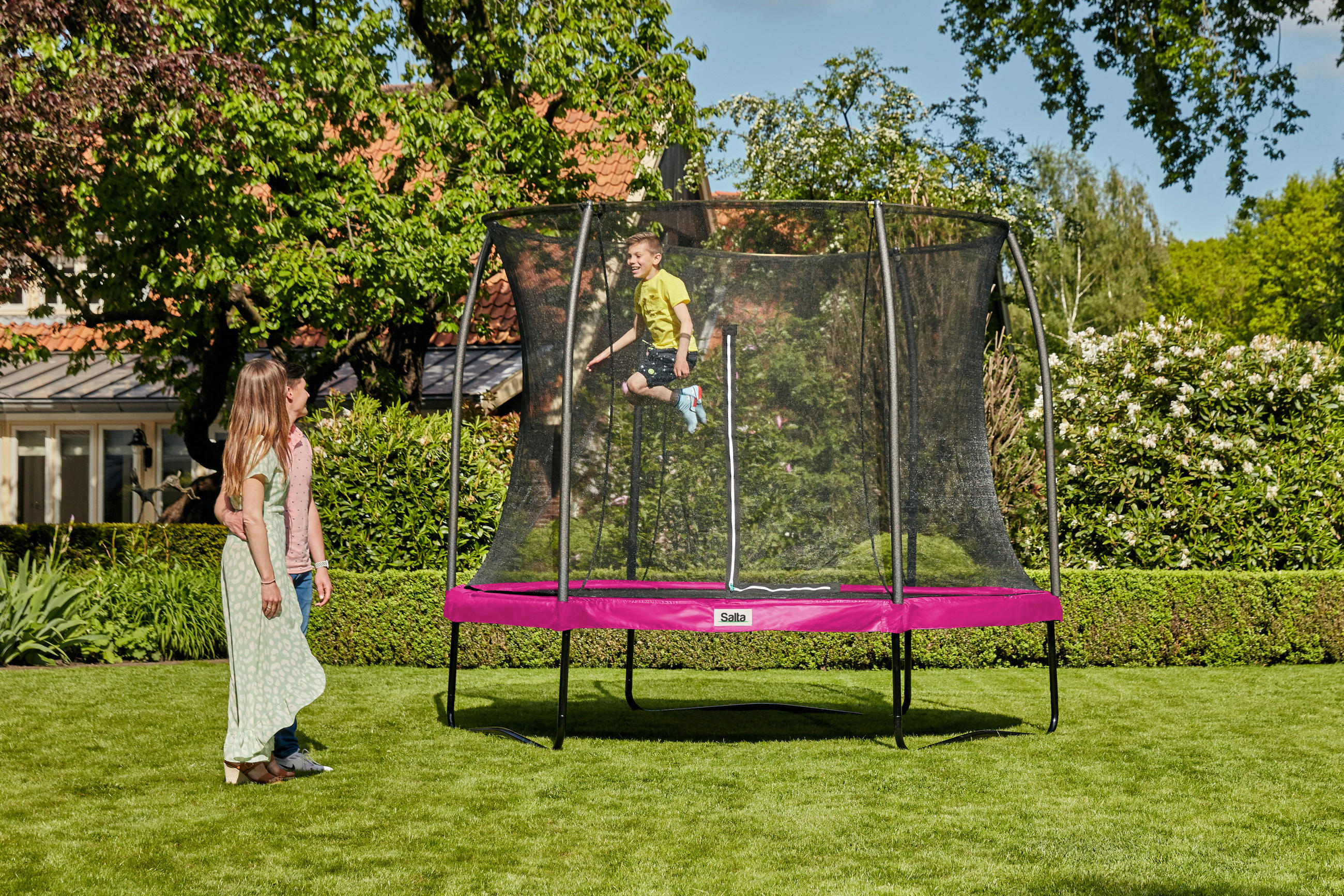 TRAMPOLIN  - Pink, KONVENTIONELL, Kunststoff/Metall (305/255cm) - Salta