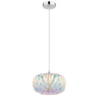 HÄNGELEUCHTE Juana 25/120 cm  - Klar/Chromfarben, Design, Kunststoff/Metall (25/120cm) - Globo