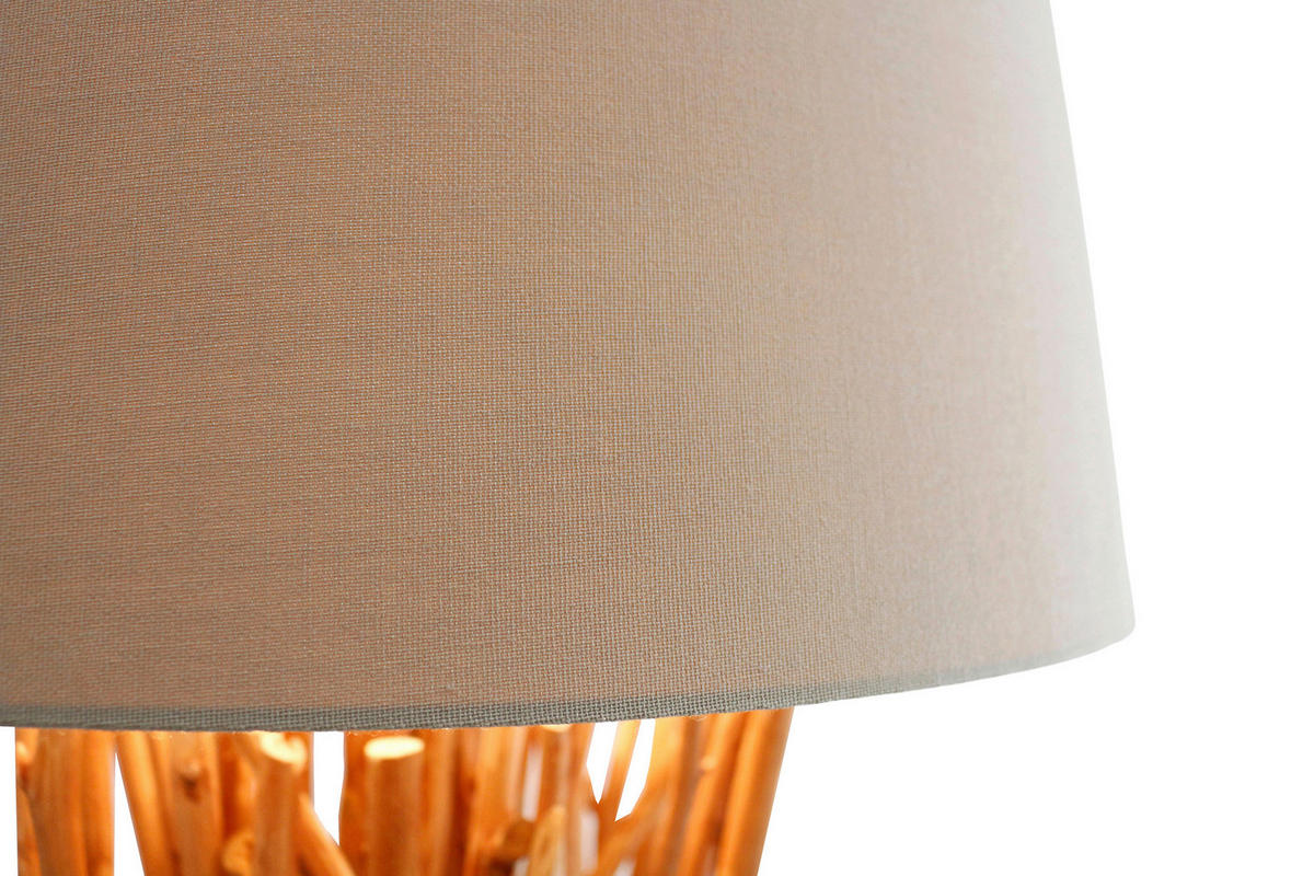 STEHLEUCHTE  30/175/30 cm   - Schwarz/Naturfarben, Design, Holz/Textil (30/175/30cm) - P & B