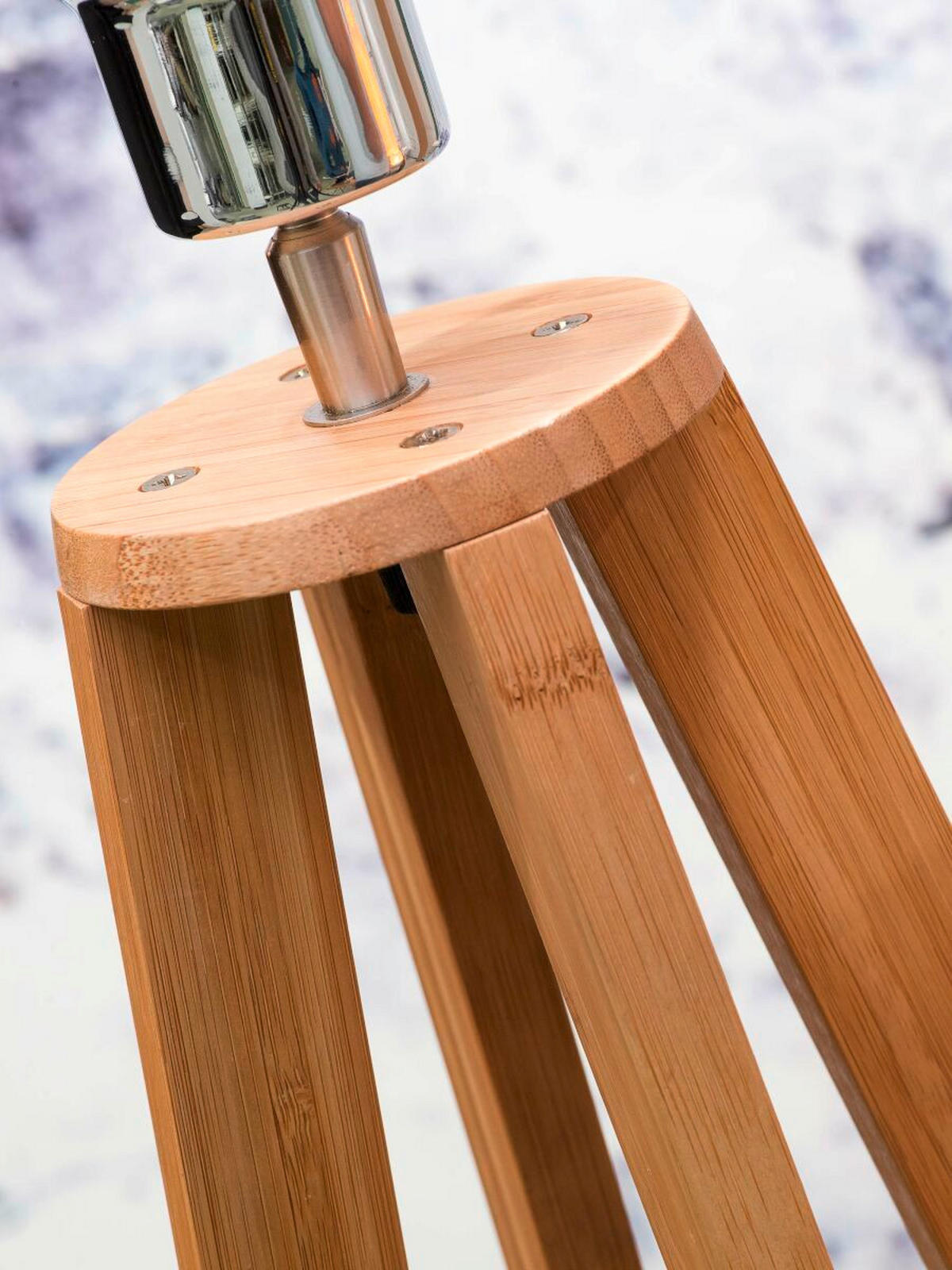 GOLVLAMPA GOOD&MOJO  50/50/145 cm    - svart/naturfärgad, Trend (50/50/145cm) - Good & Mojo