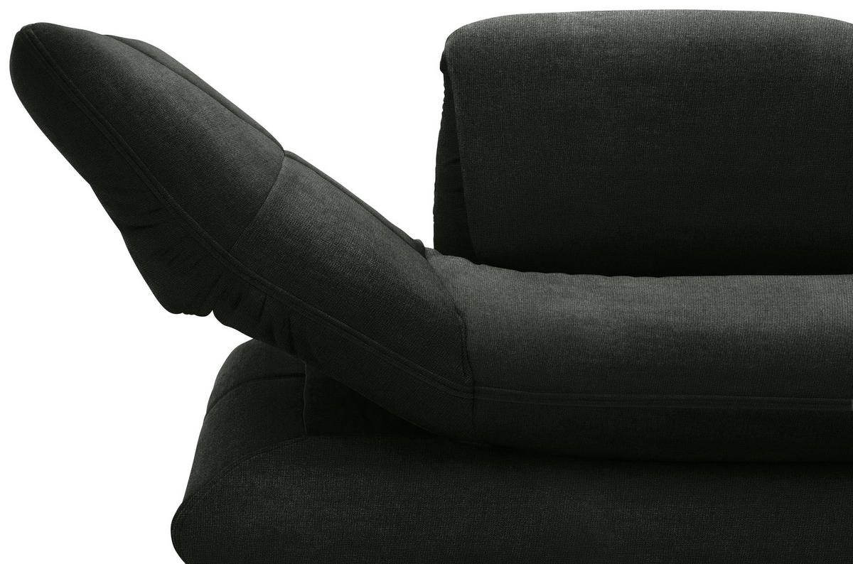 SESSEL mit Funktion in Webstoff Dunkelgrün  - Dunkelgrün/Schwarz, Design, Textil/Metall (139 (197)/83 (110)/98cm) - LOOKS by W.Joop