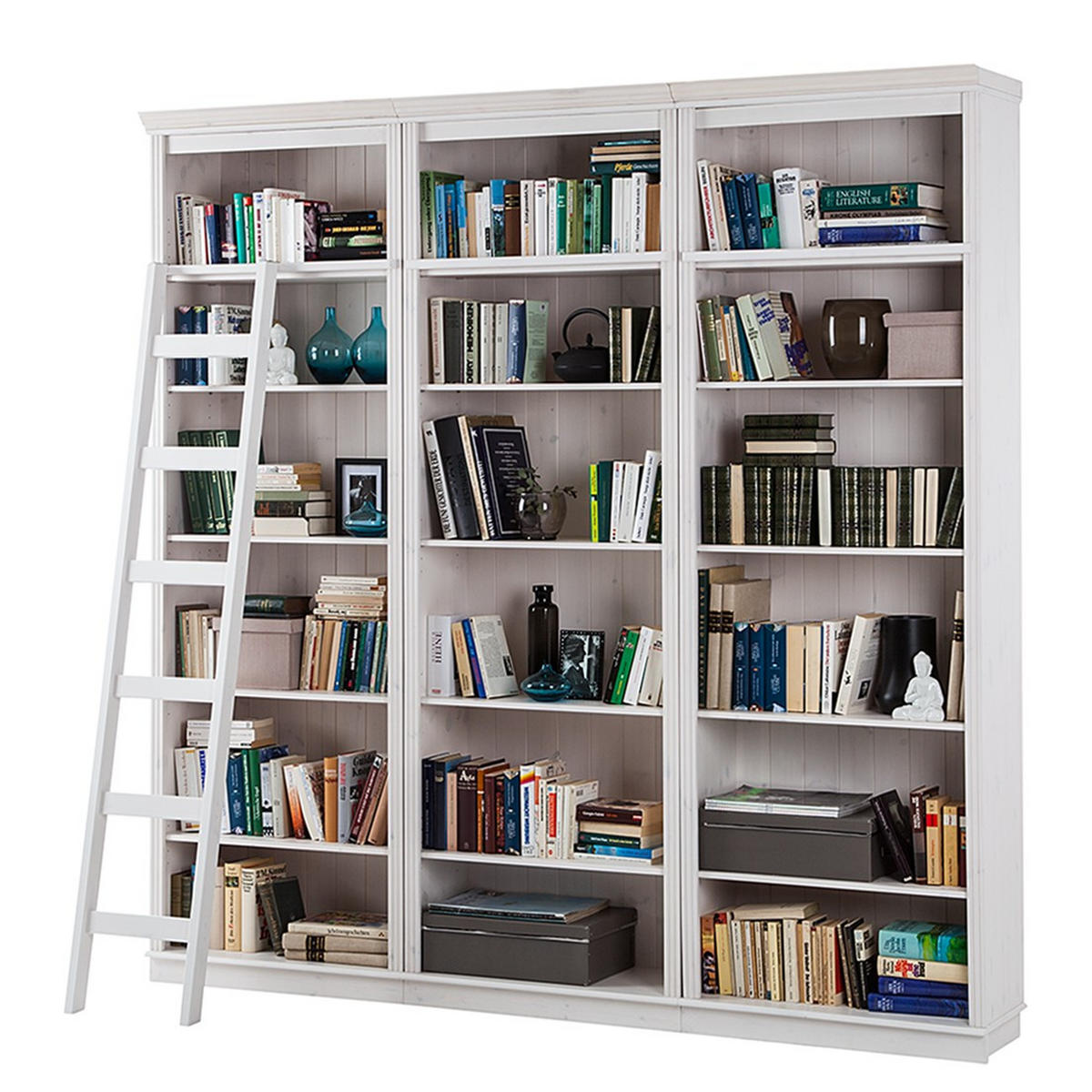 ANSTELLLEITER - Weiß, Design, Holz (36/188/6cm) - Livetastic