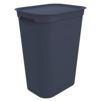 NÁDOBA NA BIELIZEŇ, tmavomodrá - tmavomodrá, Konventionell, plast (43,1/34/52,9cm) - Rotho