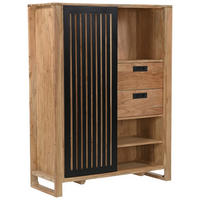 KOMMODE  in 100/135/40 cm  - Schwarz/Naturfarben, KONVENTIONELL, Holz/Metall (100/135/40cm) - Livetastic