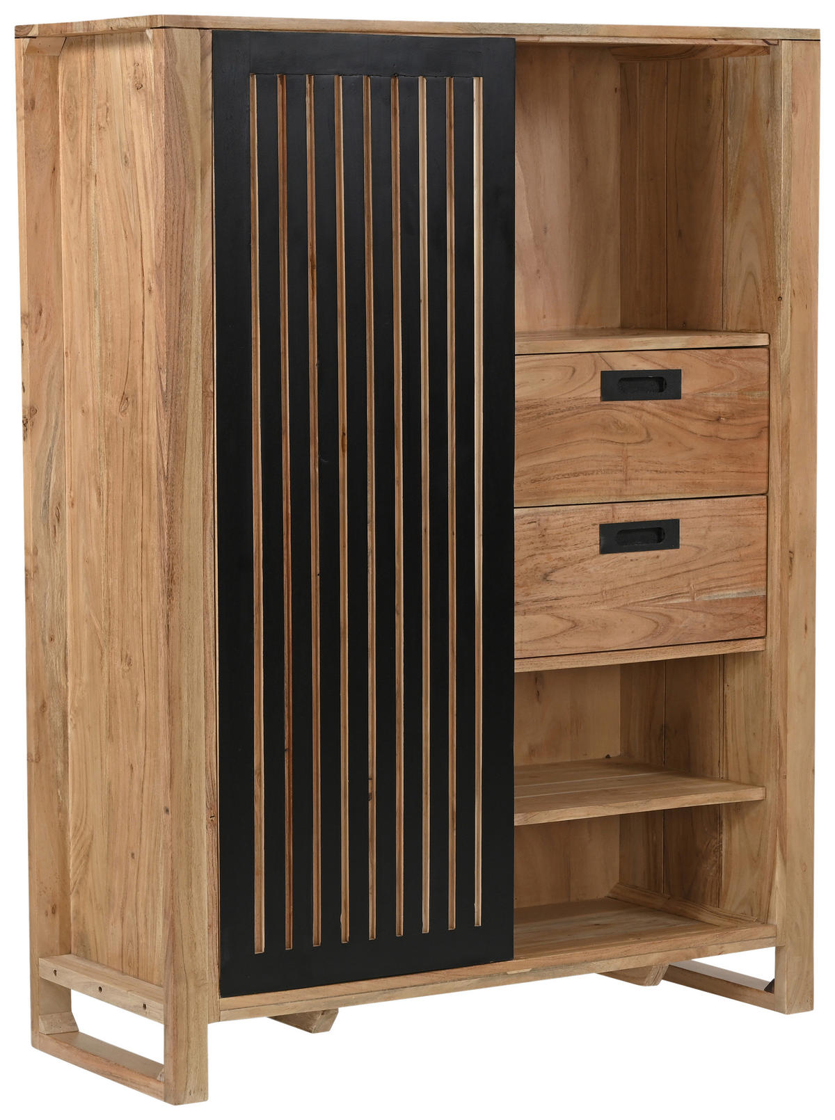 KOMMODE  in 100/135/40 cm  - Schwarz/Naturfarben, KONVENTIONELL, Holz/Metall (100/135/40cm) - Livetastic