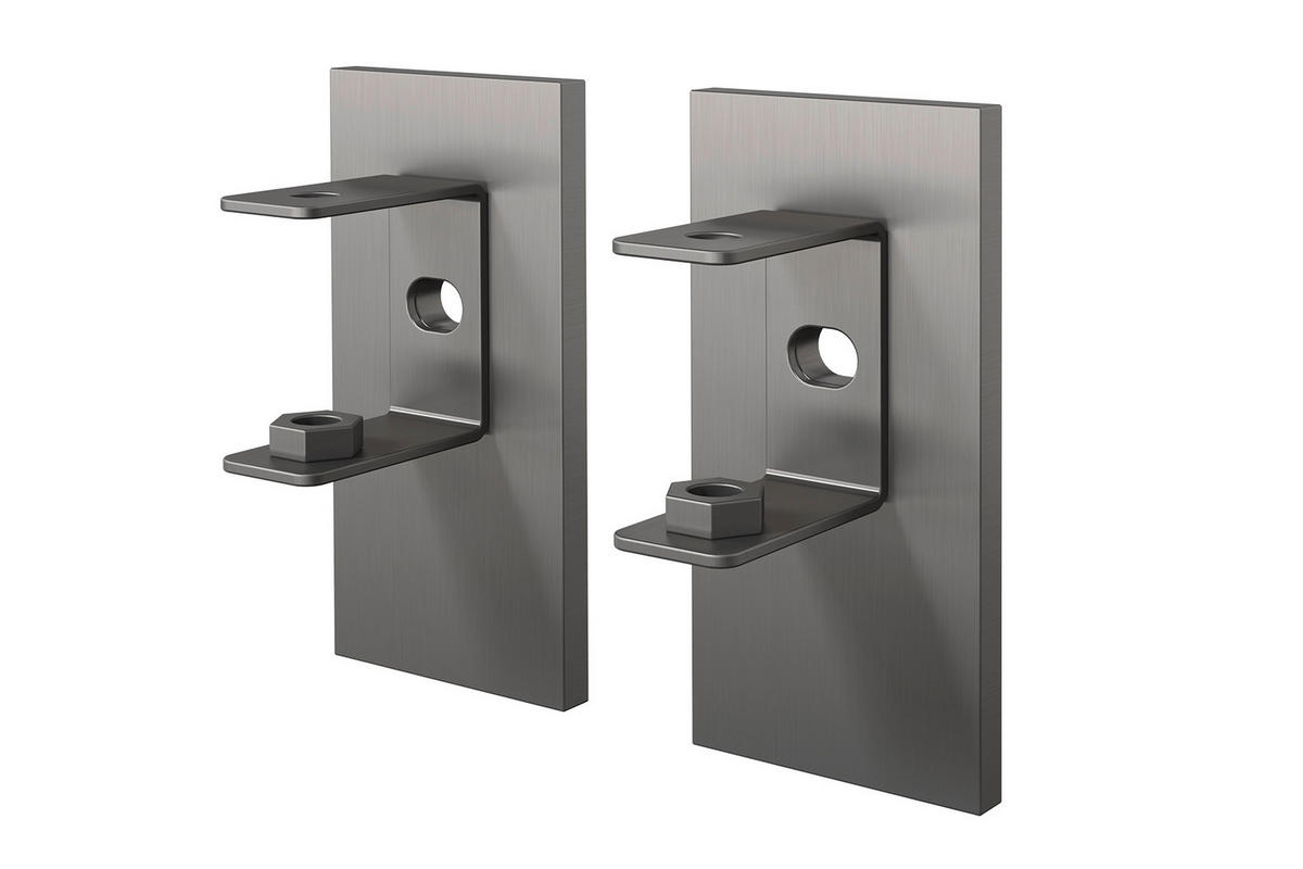 MONTAGEPLATTEN - Graphitfarben, Basics, Metall (3,0/6,0cm) - Zack