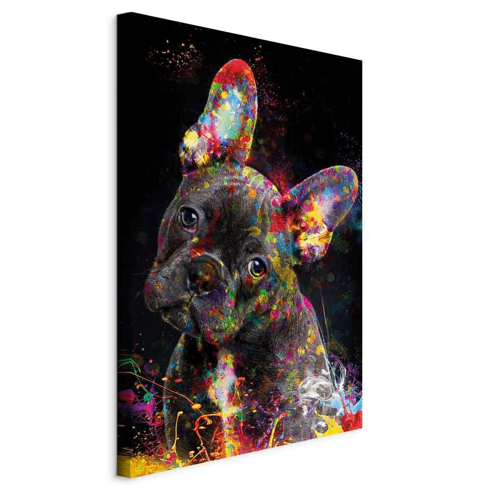 LEINWANDBILD Abstraktes, Tiere 80/120/1.2 cm  - Multicolor/Schwarz, Basics, Holz/Textil (80/120/1.2cm) - artgeist