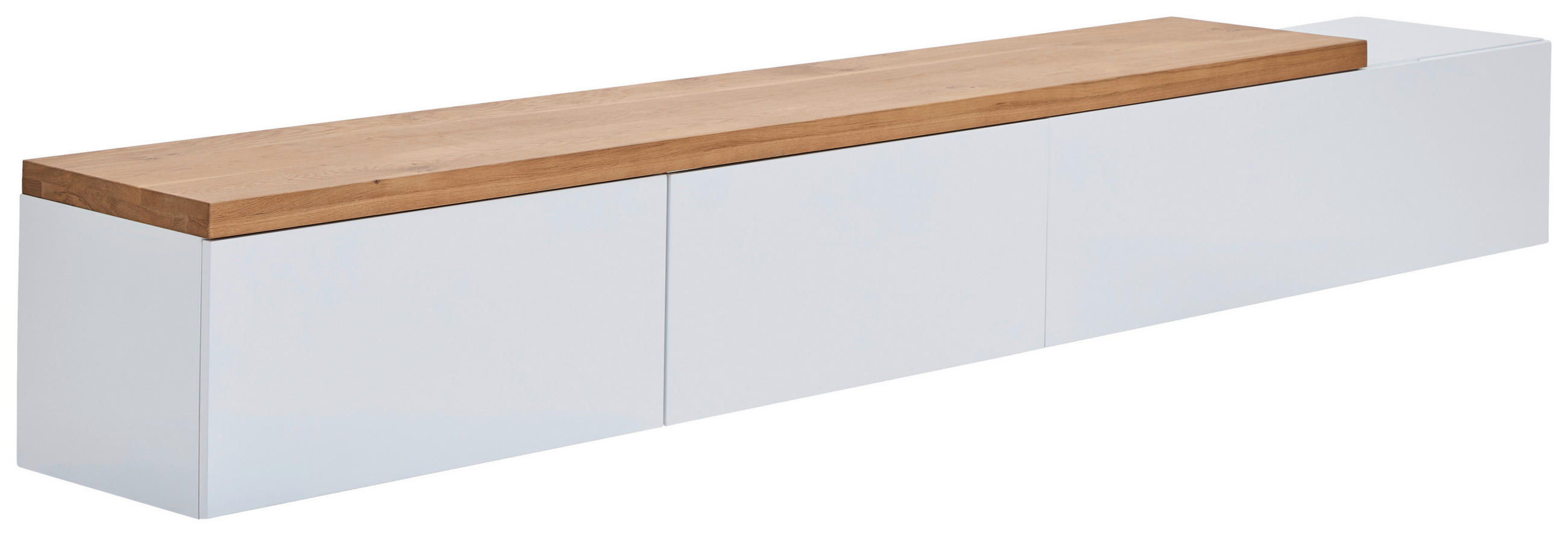 LOWBOARD  220/32/35 cm   - Eichefarben/Weiß, KONVENTIONELL, Holz/Holzwerkstoff (220/32/35cm) - Xora