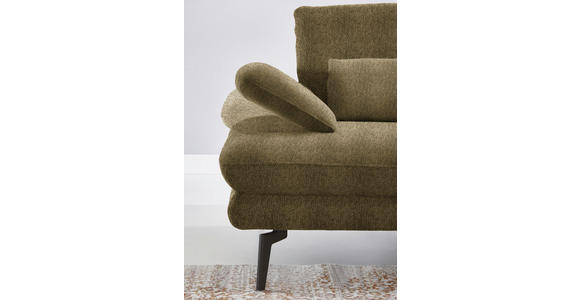 ECKSOFA in Chenille Grün  - Schwarz/Grün, Design, Textil/Metall (310/180cm) - Dieter Knoll