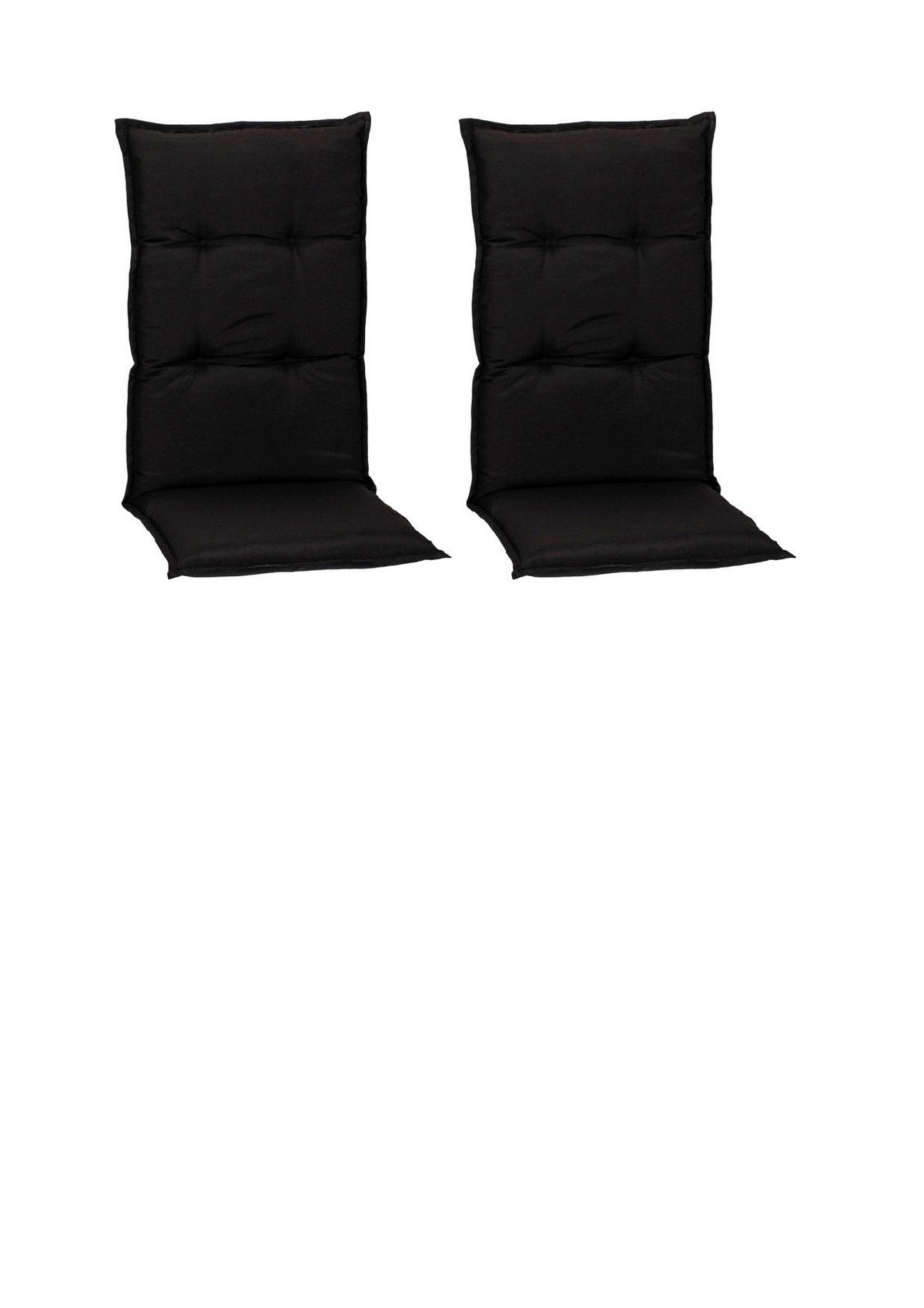 SADA POLSTRŮ NA ŽIDLI 2 ks, 118/46/8 cm - antracitová, Basics, textil (118/46/8cm) - Gardenson