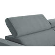 ECKSOFA in Feincord Anthrazit  280/205 cm  - Anthrazit/Schwarz, Design, Textil/Metall (280/205cm) - Xora