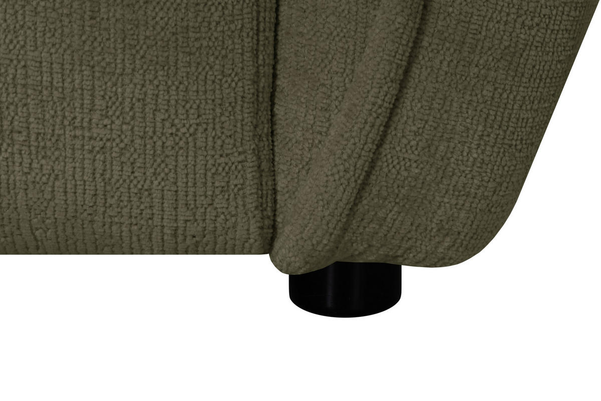 ECKSOFA LIVOLI in Chenille Grün  218/290 cm  - Schwarz/Grün, Design, Textil (218/290cm) - MID.YOU