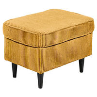 HOCKER in Textil Gelb  - Gelb/Schwarz, Basics, Holz/Textil (63/43/42cm) - MID.YOU