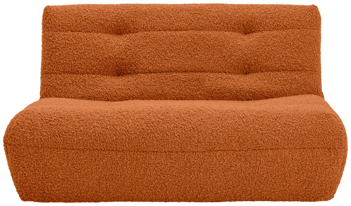 SCHLAFSOFA Teddystoff Terracotta  - Terracotta/Schwarz, KONVENTIONELL, Kunststoff/Textil (150/85/100cm) - Carryhome