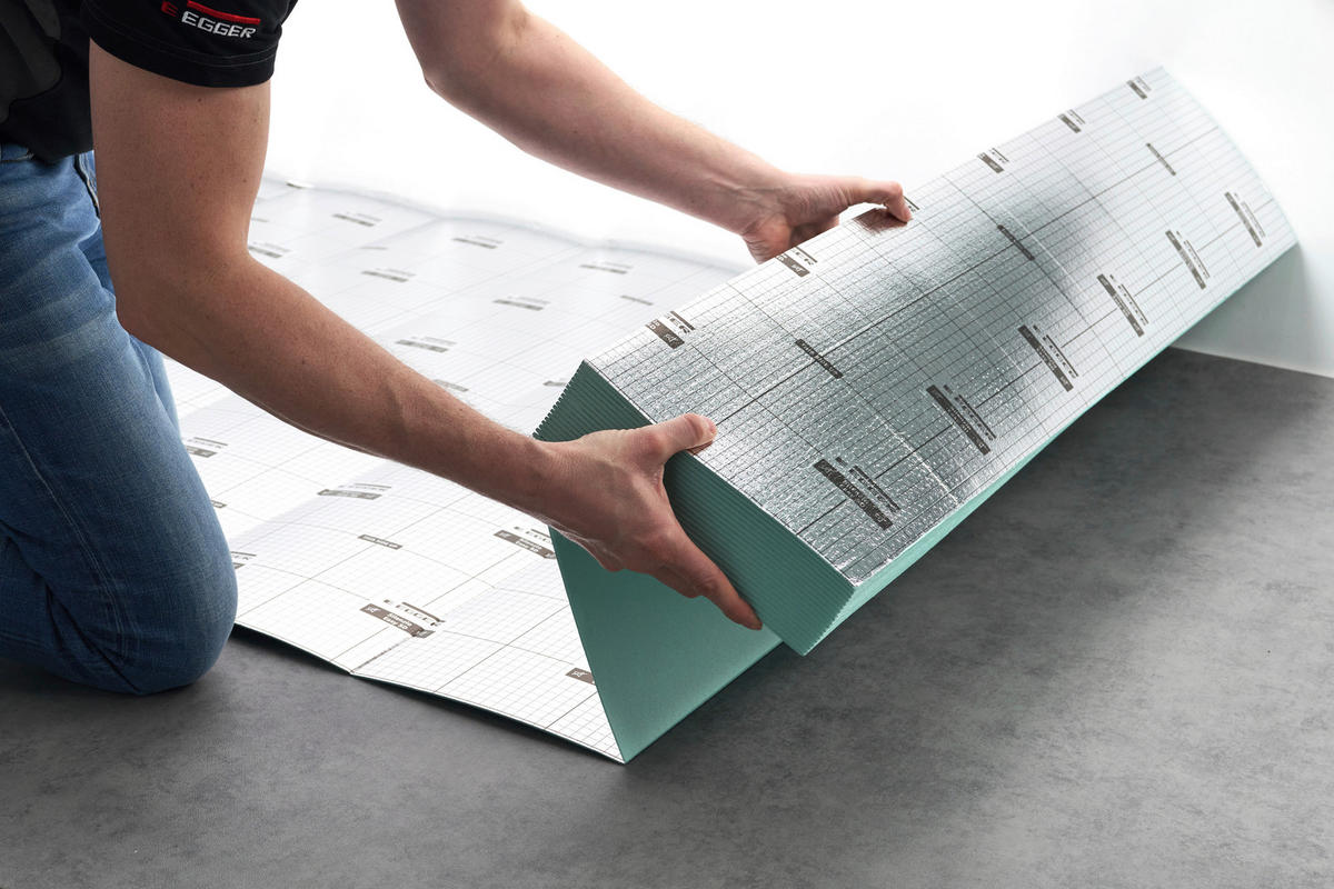 Unterlagsmatte silenzio EASYSD 120/24.5/10 cm  - Silberfarben, KONVENTIONELL, Kunststoff (120/24.5/10cm) - Egger Holzwerkstoffe