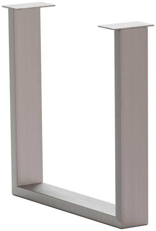 TISCHGESTELL Metall Edelstahlfarben  - Edelstahlfarben, Design, Metall (73/74/17cm) - Waldwelt