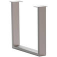 TISCHGESTELL Edelstahlfarben  - Edelstahlfarben, Design, Metall (73/17/74cm) - Waldwelt