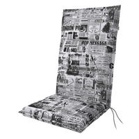 PODLOŽKA NA ŽIDLI, 48/118/5 cm - bílá/antracitová, Basics, textil (48/118/5cm) - Doppler